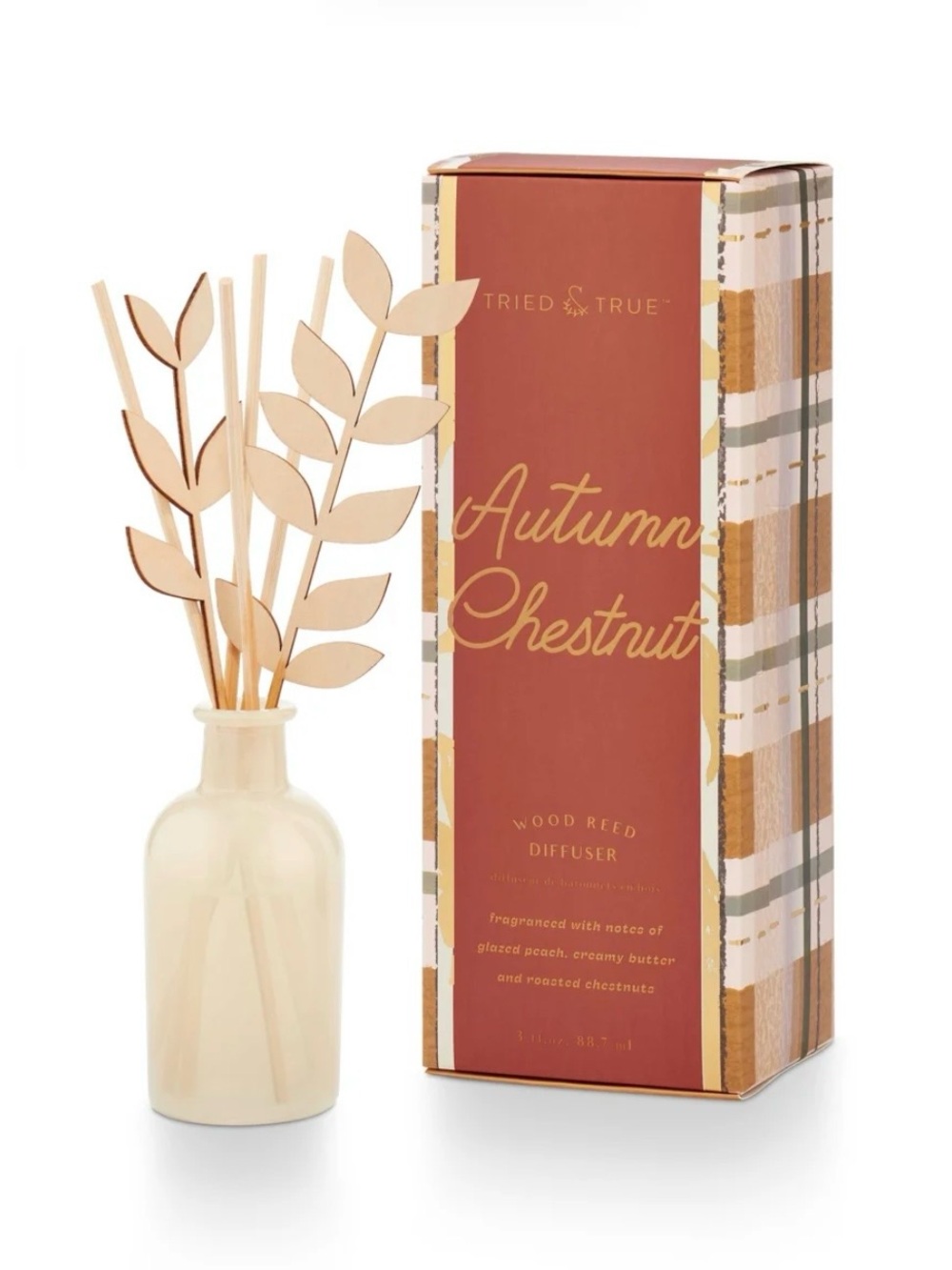 New Tried & True Fall Autumn Chestnut Decorative Wood Reed Diffuser $42